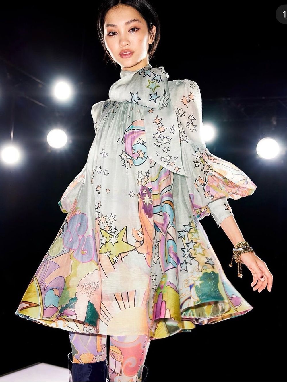 Zimmermann Multicolor Printed Mini Dress
